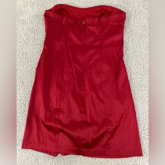 Studio Y - Apple Red Strapless Cocktail Dress Women’s Size 11/12 - Picture 6 of 8